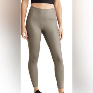 90 DEGREE BY REFLEX Interlink High Waist Faux Leather Ankle Leggings Size S & M